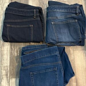 Lot of 3 New Directions Women's Skinny and Straight-leg Jeans - Size 14S